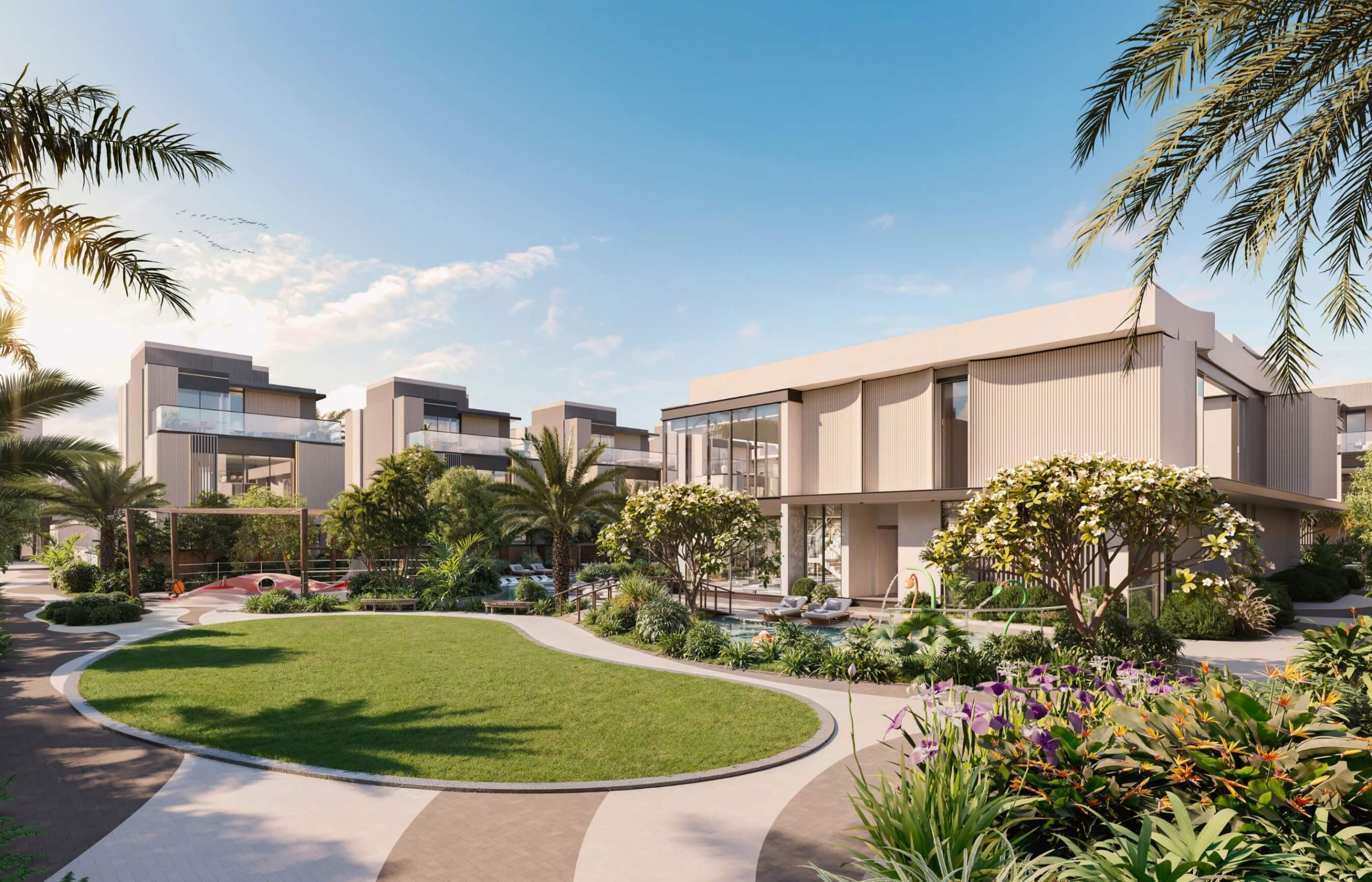 Landscaped contemporary residential community